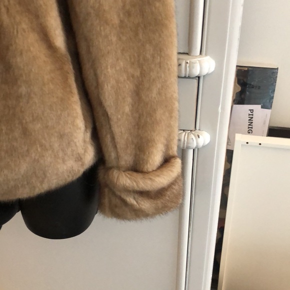 Faux Fur cuffed bomber.  Size M - Picture 5 of 9